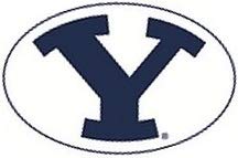 4 Inch BYU Logo Decal Brigham Young University Cougars Removable Wall Sticker Art NCAA Home Room Decor 4 by 2 1/2 Inches