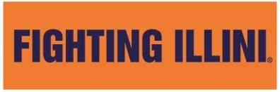 5 Inch University of Illinois Decal Fighting Illini Logo Removable Wall Sticker Art NCAA IL Home Room Decor 5 1/4 by 1 3/4 Inches