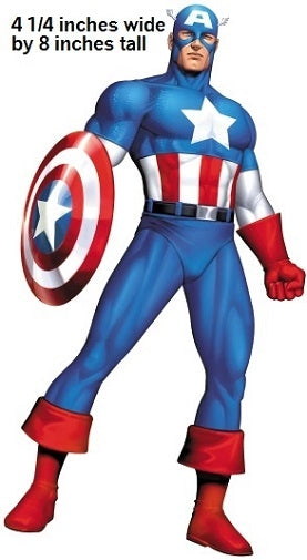 Captain America costume with shield on a white background