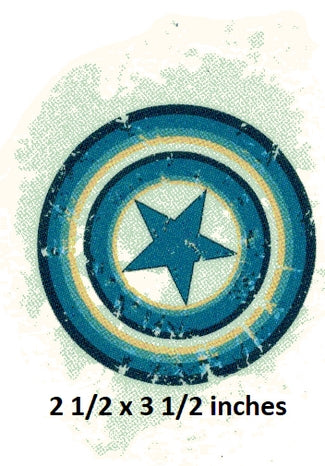 Circular emblem with a star in the center, surrounded by concentric rings on a textured background.