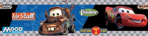 Blue Mountain Wallcoverings DF026300BFP Cars Victory Lane Self-stick Wall Border, 5-Inch by 15-Foot, Blue/Grey