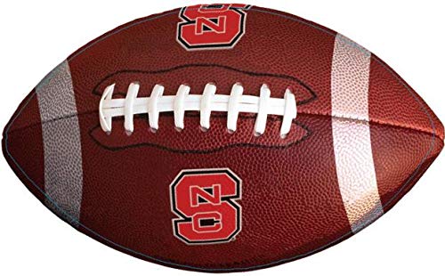 8 Inch Football North Carolina NC University Wolfpack NCSU Logo Removable Wall Decal Sticker Art NCAA Home Room Decor 8 by 5 Inches