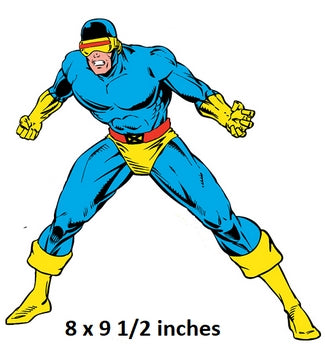 Cyclops Scott Summers Wall Decal Peel & Stick X-men Art Decor Cling Marvel Comics Wallpaper Sticker Room Decoration 8 x 9.5 inch