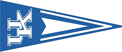 8 Inch Pennant UK University of Kentucky Wildcats Logo Removable Wall Decal Sticker Art NCAA Home Room Decor 8.5 by 3.5 Inches
