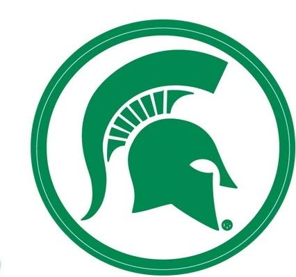 2 Inch Spartan Helmet Decal MSU Spartans Logo Removable Wall Sticker Art NCAA Home Room Decor 2 by 2 Inches