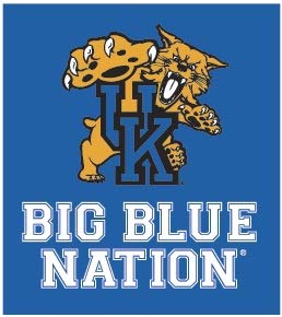 4 Inch Big Blue Nation UK University of Kentucky Wildcats Logo Removable Wall Decal Sticker Art NCAA Home Room Decor 3.5 by 4 Inches