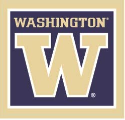 3 Inch UW W University of Washington Huskies Logo Removable Wall Decal Sticker Art NCAA Home Room Decor 3 by 3 Inches