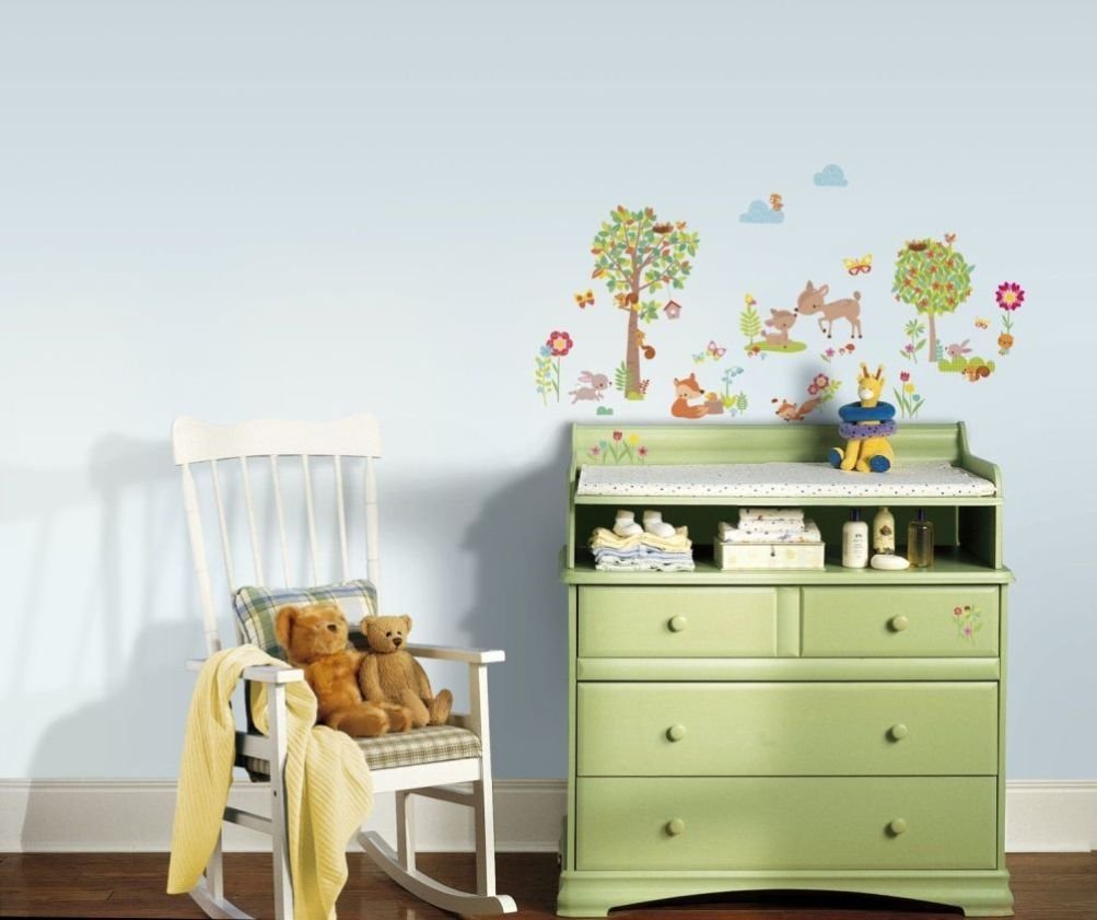 Defonia Woodland Creatures Wall Decals Animals Trees Room Decor Stickers Deer Forest New