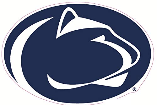5 Inch Penn State Logo Decal Lions Pennsylvania University PSU Removable Repositionable Peel Self Stick Wall Sticker Art NCAA Home Room Decor 5 by 3 inches