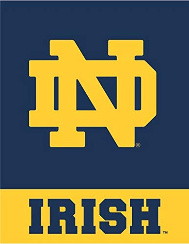 4 Inch Notre Dame Blue Gold ND Irish Logo Decal University of Notre Dame Fighting Irish Removable Wall Sticker Art NCAA Home Room Decor 3 1/2 by 4 1/2 Inches
