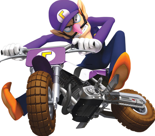 Cycle Bike Super Mario Kart Wii Bros Brothers Removable Wall Decal Sticker Art Nintendo 64 SNES Home Kids Room Decor Decoration - 6 1/2 by 5 3/4 inches c