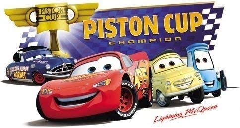 6 Inch Piston Cup Lightning McQueen Wall Decal Sticker 95 Disney Pixar Cars 3 Movie Removable Peel Self Stick Adhesive Vinyl Decorative Art Room Home Decor Kids Room Racing Decor 6 by 3 inch