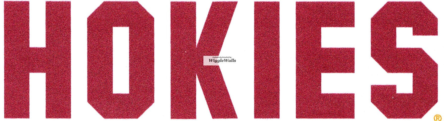 6 Inch Hokies Logo Text VT Polytechnic Institute and State University VT Hokies Removable Wall Decal Sticker Art NCAA Home Room Decor 6 by 2 Inches
