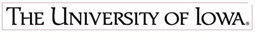 7 Inch The University of Iowa Text Decal UI Hawkeyes Removable Wall Sticker Art NCAA Home Room Decor 6 1/2 by 1 1/2 Inches