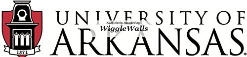 7 Inch University Arkansas Logo UARK Razorbacks Hogs AR Hog Removable Wall Decal Sticker Art NCAA Home Room Decor 7.5 by 2 Inches