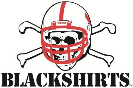 4 Inch Blackshirts Logo Nebraska University Huskers Football NU Cornhuskers Removable Wall Decal Sticker Art NCAA Home Room Decor 4 by 2.5 Inches C