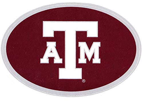 6 Inch Texas A&M Oval Logo Decal University TX Maroon Removable Wall Sticker Art NCAA Home Room Decor 5 1/2 by 4 Inches