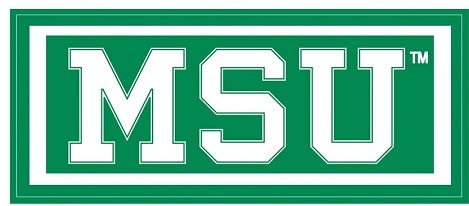 5 Inch MSU Decal Green Spartans Logo Removable Wall Sticker Art NCAA Home Room Decor 5 by 2 Inches