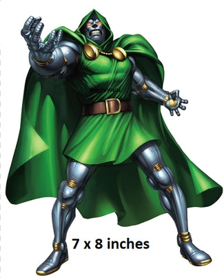 Doctor Doom Wall Decal Peel & Stick Art Decor Cling Marvel Comics Wallpaper Sticker Room Decoration 7 x 8 inch