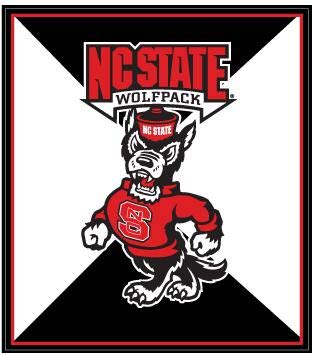 4 Inch Mr. Wuf North Carolina NC University Wolfpack NCSU Wolf Pack Logo Removable Wall Decal Sticker Art NCAA Home Room Decor 4 by 4 Inches