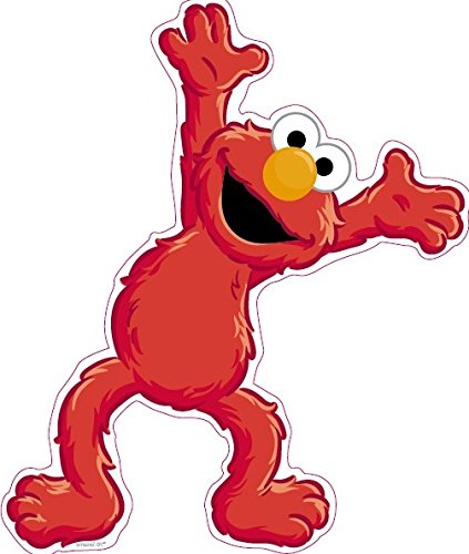 8 Inch Sesame Street Elmo Removable Wall Decal Sticker Art Home Kids Room Decor Decoration - 7 by 8 inches