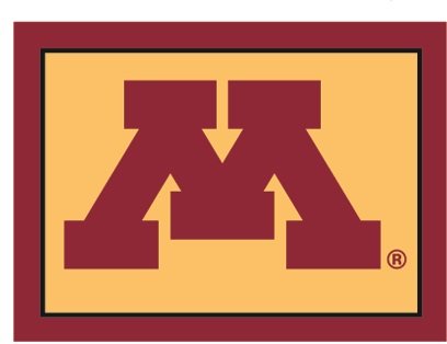 5 Inch UMn University of Minnesota Golden Gophers Logo Removable Wall Decal Sticker Art NCAA Home Room Decor 5 x 3 1/2 Inches