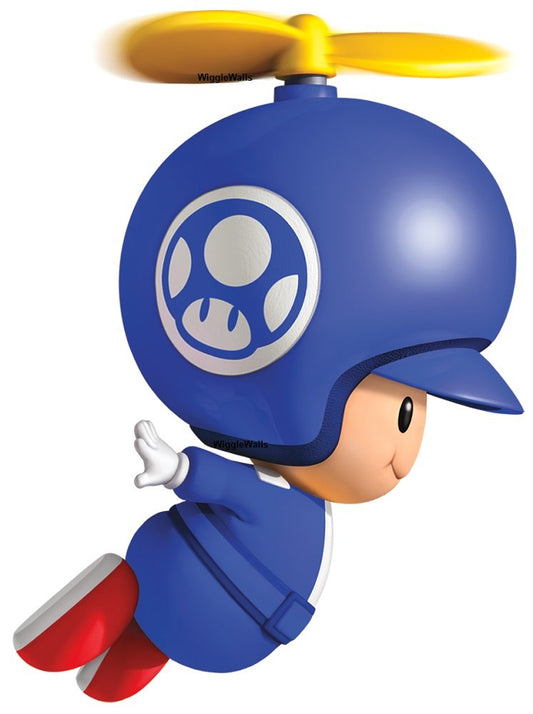 4 Inch Propeller Toad Super Mario Bros Wii Brothers Removable Wall Decal Sticker Art Nintendo Home Kids Room Decor Decoration - 3 by 4 inches