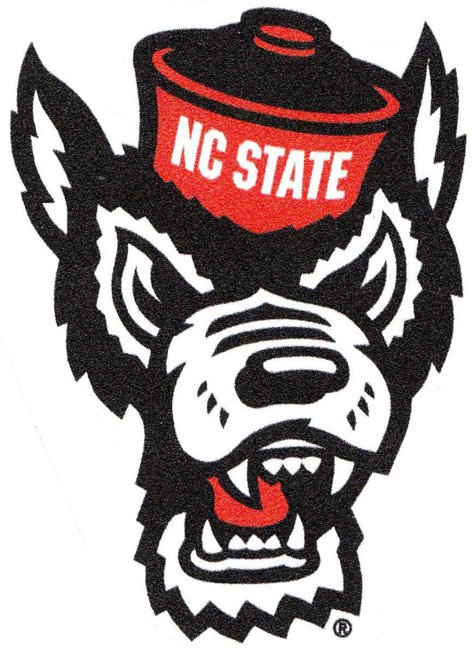 Asomtom 3 Inch Mr. Wuf North Carolina NC University Wolfpack NCSU Wolf Pack Logo Removable Wall Decal Sticker Art NCAA Home Room Decor 2 by 3 Inches C