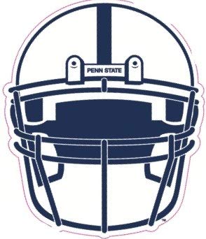 4 Inch Penn State Football Helmet Decal Nittany Lions Pennsylvania University PSU Removable Repositionable Peel Self Stick Wall Sticker Art NCAA Home Room Decor 4 1/2 by 4 inches