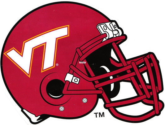 6 Inch VT Football Helmet Polytechnic Institute and State University VT Hokies Logo Removable Wall Decal Sticker Art NCAA Home Room Decor 6 by 5 Inches