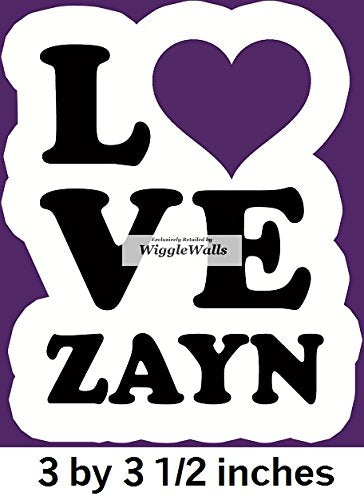 3 Inch Zayn Malik One Direction 1D Wall Decal Sticker Removable Peel Self Stick Adhesive Vinyl Decorative Art Room Home Decor Girls Room Decor 3 by 3 1/2 inches