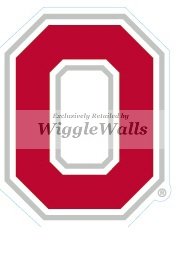3 INCH O Logo Symbol Red White OSU Ohio State University Buckeyes Removable Wall Decal Sticker Art NCAA Home Decor 2 by 2 3/4 inch