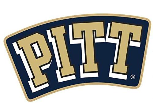 8 Inch Pitt Logo Decal University of Pittsburg Panthers PA Removable Wall Sticker Art NCAA Home Room Decor 7 1/2 by 3 1/2 Inches