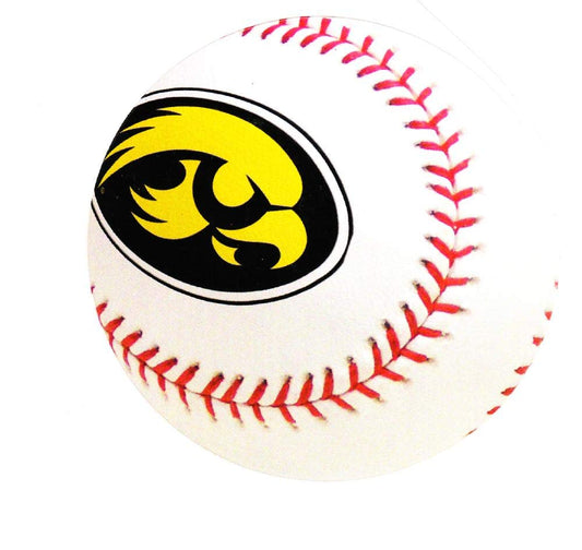 3 Inch UI Tigerhawk Logo Baseball Decal University of Iowa Hawkeyes Removable Wall Sticker Art NCAA Home Room Decor 3 by 3 Inches