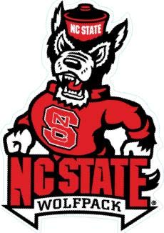 4 Inch Mr. Wuf North Carolina NC University Wolfpack NCSU Wolf Pack Logo Removable Wall Decal Sticker Art NCAA Home Room Decor 3 by 4 Inches