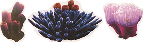 3 PCS Tropical Coral Reef Decal Fish Sea Beach Island Ocean Aquarium Removable Peel Self Stick Adhesive Vinyl Decoration Wall Decal Sticker Art Room Home Decor 4x3 Inch