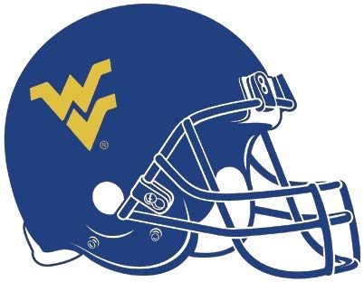 6 Inch WVU Football Helmet Decal West Virginia University Mountaineers Logo WV Removable Wall Sticker Art NCAA Home Room Decor 6 by 5 Inches