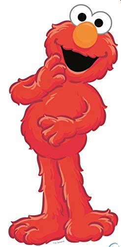 8 Inch Elmo Standing Smile Decal Removable Wall Sticker Peel Self Stick Adhesive Art Home Kids Room Decor Vinyl Decoration Nursery 8 1/2 by 4 inch