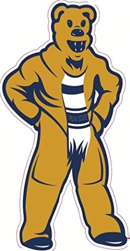 7 Inch Penn State Nittany Lion Mascot Decal Lions Pennsylvania University PSU Removable Repositionable Peel Self Stick Wall Sticker Art NCAA Home Room Decor 3 1/2 by 7 inches