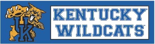 6 Inch UK University of Kentucky Wildcats Logo Removable Wall Decal Sticker Art NCAA Home Room Decor 6.5 by 2 Inches