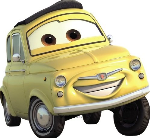 6 Inch Luigi Casa Della Tires Pixar Walt Disney Disney Cars 2 Movie Removable Wall Decal Sticker Art Home Racing Decor