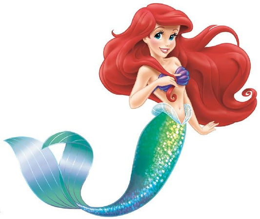 11 Inch Little Mermaid Wall Decal Princess Removable Peel Self Stick Sticker Art Home Kids Girls Room Decor Decoration - 11 by 9 inches