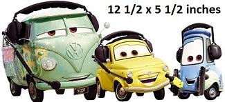 Fillmore Guido Luigi Wall Decal Team 95 Members Removable Sticker Disney Cars Movie Peel and Stick Art 12.5 x 5.5 inches