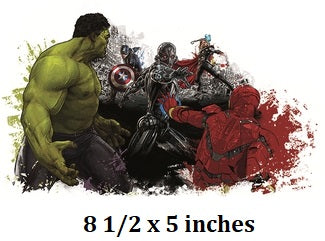 Avengers Ultron Battle Wall Decal Peel & Stick Avengers Art Decor Cling Marvel Comics Wallpaper Sticker Room Decoration 8.5 x 5 inch