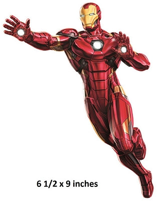 Red superhero figure with gold accents on a white background