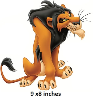 Scar Wall Decal The Lion King Removable Sticker Art Walt Disney Peel and Stick Home Room Decor 9 x 8 inches