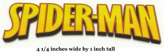 Spider-Man logo with dimensions displayed