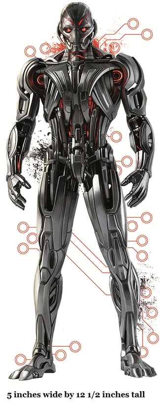 Detailed illustration of a robot-like figure with mechanical components.