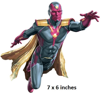 Vision Wall Decal Avengers Removable Sticker Art Marvel Comics Peel and Stick Home Room Decor 7 x 6 inches