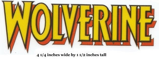 Wolverine logo with text indicating size